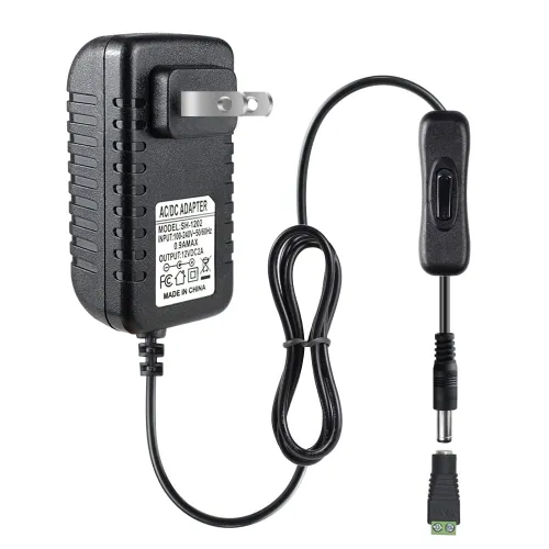 Image of 12V Power Supply, 12 Volt 2A 24W DC Power Supply with On Off Switch