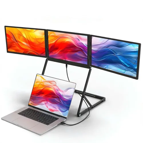 Image of 14'' Triple Portable Monitor Laptop Screen Extender