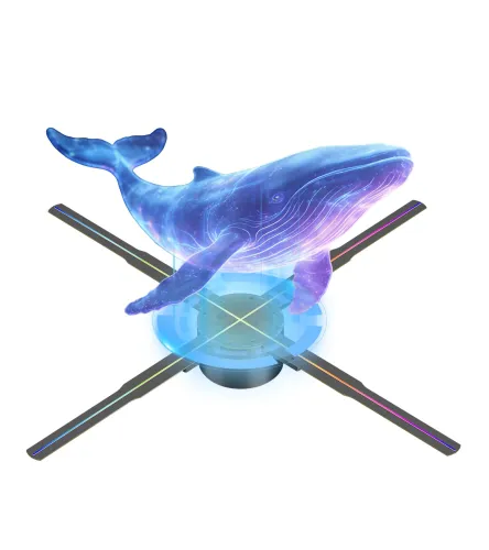 Image of 3D Hologram fan, 23.62" Hologram fan 2000*1404PX Resolution 702 PCS HD LED Beads