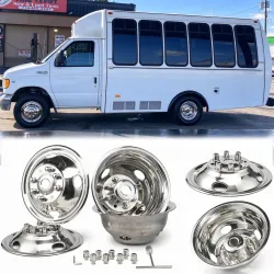 4pc 16 Wheel Simulators for 1974-1998 Ford F350;1974-1999 E350/E450