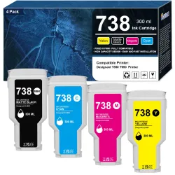 738 738XL Ink Cartridge 300ML 498N8A 676M6A 676M7A 676M8A High Yield