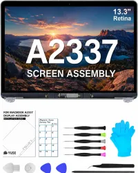 A2337 Screen Replacement 13.3 for MacBook Air M1 2020 Full LCD(Silver)