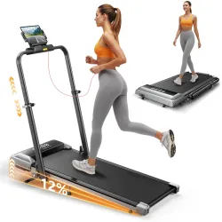 Acezoe Walking Pad Treadmill with 12% Incline &Height-Adjustable Handlebar