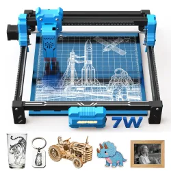 ACMER Laser Engraver Machine, 7000mW Laser Cutter, 0.01mm Precision