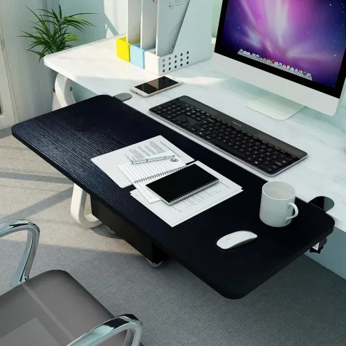 Image of Adjustable 90° Desk Extension for Keyboard