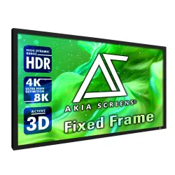 Akia Screens Fixed Frame Projector Screen 138-Inch, 16:9, Wall Mount