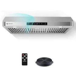AMZCHEF 36 Under Cabinet Range Hood, 750CFM Stainless Steel Vent Hood