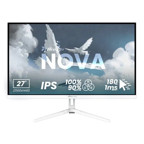 Image of Arozzi Nova 27 inch Gaming Monitor 180Hz QHD White