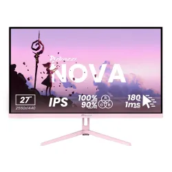 Arozzi Nova 27 inch Gaming Monitor 180Hz QHD Pink