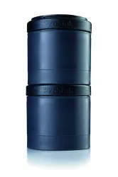 BlenderBottle Exp Pack Plastic Pill Organizer and Storage 2 Pack Black
