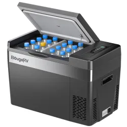 BougeRV 12v refrigerator 30 Quart, -8℉~50℉ Portable Freezer for Car, Black