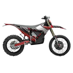 Carbon Fiber Stark Varg MX 2023-2025 Graphics Kit Wrap - Grunge Stripe Red