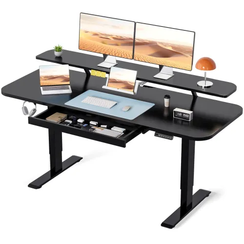 Image of COMHOMA Electric Standing Desk with Drawers