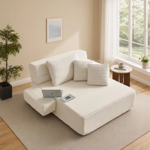 Image of Convertible Sleeper Chair Bed, Deep Seat