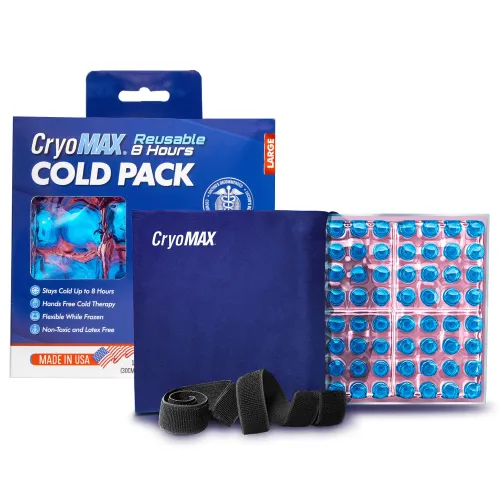 Image of CryoMAX Cold Pack,Reusable,Latex Free,8 Hour Cold Therapy,Large,12" x 12"
