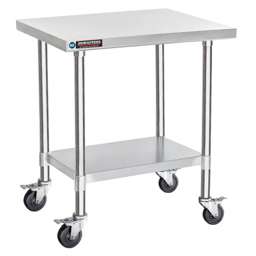 Image of DuraSteel 24x30 NSF Stainless Steel Cart Work Table