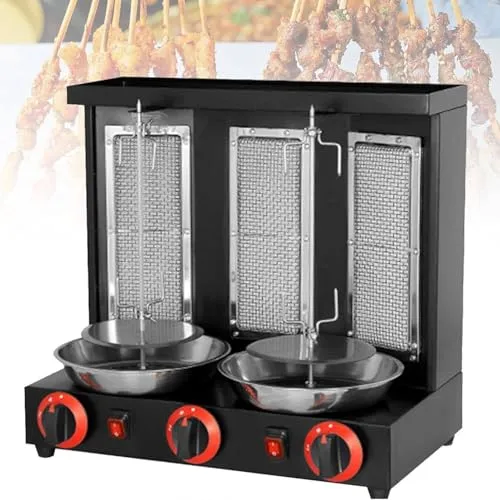 Image of Electric Vertical Kebab Grill - Commercial Meat Rotisserie with Automatic