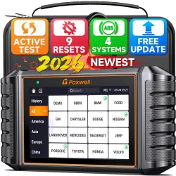 FOXWELL NT716 Code Reader for ABS SRS Transmission Engine, 9 Reset