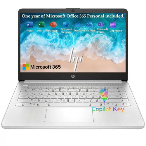 Image of HP 2027 Everyday Laptop, Intel CPU, 128GB Storage, Copilot A