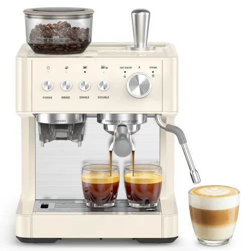 Image of Kismile 20-Bar Espresso Machine with Grinder