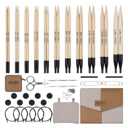 Knitters Pride Bamboo Luxe Interchangeable Needle Set 5”(13cm) - Regal