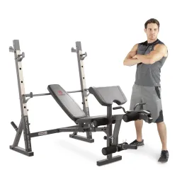 Marcy Olympic Workout Bench for Home Gym Strength Training Equipment