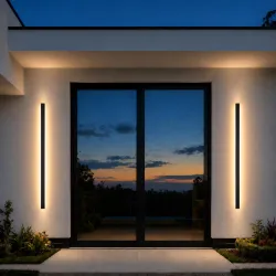 Modern Exterior Wall Light, 3000k LED Linear Outdoor Sconce Lights