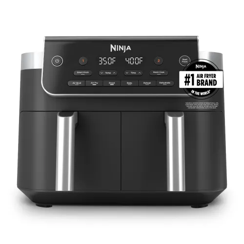 Image of Ninja DualZone Air Fryer, 8 Qt, 6-in-1, Grey, DZ801
