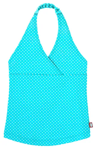 Image of Polkadot Girls' UPF 50+ Swim Halter Top by City Threads