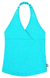 Polkadot Girls UPF 50+ Swim Halter Top by City Threads