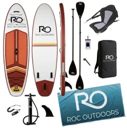 Roc Inflatable Stand Up Paddle Board 10 6 with Premium SUP Paddle Board