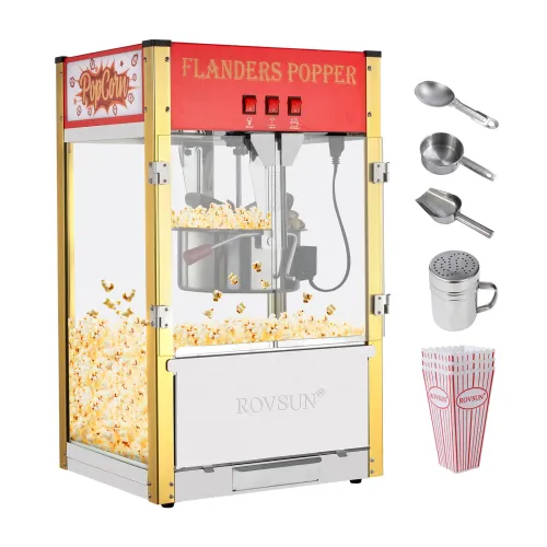 Image of ROVSUN Popcorn Machine with 12 Ounce Kettle Makes Up to 80 Cups ETL Certified