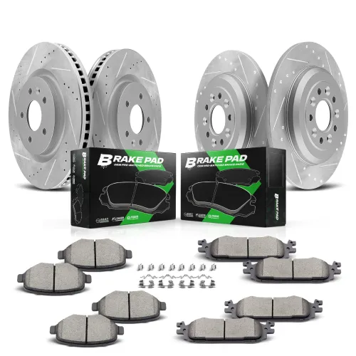 Image of SCITOO Brake Kits Front Rear Brake Rotors Brake Pad