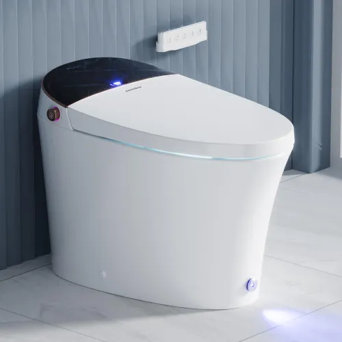 Image of Smart Toilet with Bidet Built in, Auto Open, Foam Shield