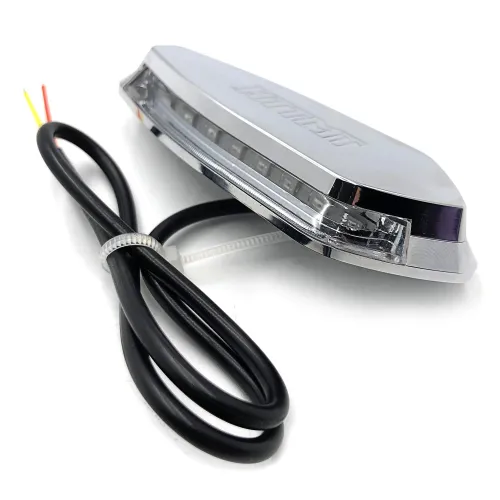 Image of SMT- HTTMT LED Signal Lighting Mirror Block Off Base Plate Chrome Compatible