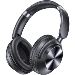 TAGRY Hybrid Active Noise Cancelling Headphones 100H Playtime Wireless Over Ear