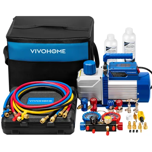 Image of VIVOHOME A2L 3/4 HP 7.2CFM Dual Stage AC Vacuum Pump